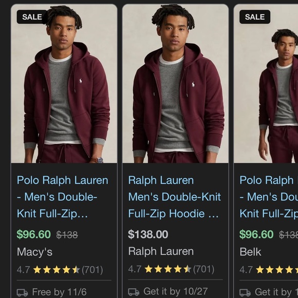 Ralph Lauren Polo Jacket Burgundy color - Picture 4 of 4